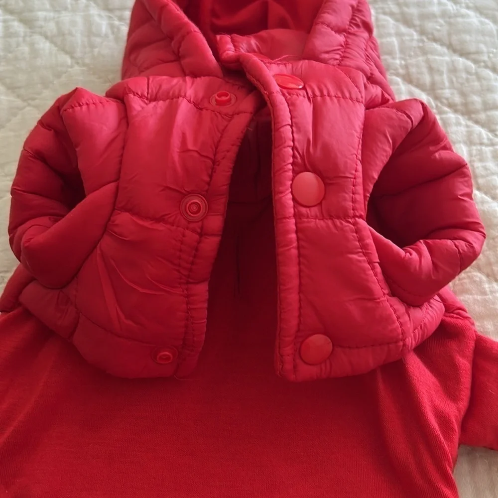 Dog and Cat Marshmallow Puffer Vest - Red - The Cuddle Collab / brand new